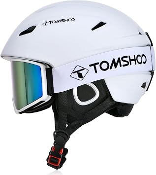 TOMSHOO Snowboard Helmet with Goggles Ski Helmet Set for Men Women Shockproof Windproof Gear for Snowboarding Skiing
