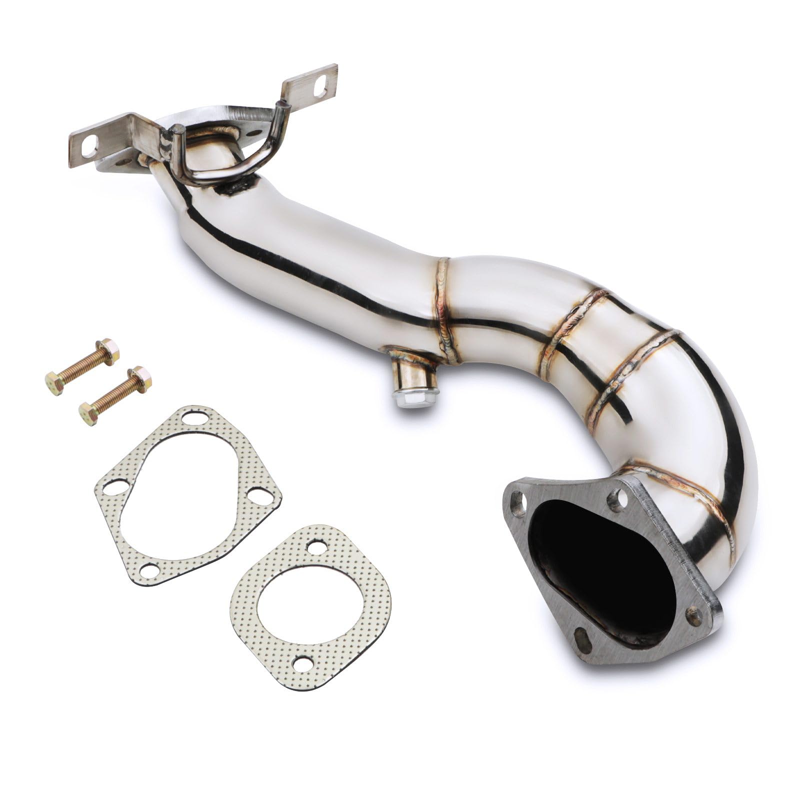 Downpipe Exhaut Decat da 6,3 cm, compatibile con Volkswagen VW Golf MK5 1.4 TSI Twin charger 168bhp / 170bhp modelli 2004-2009 in acciaio inox De Cat Down Pipe Upgrade