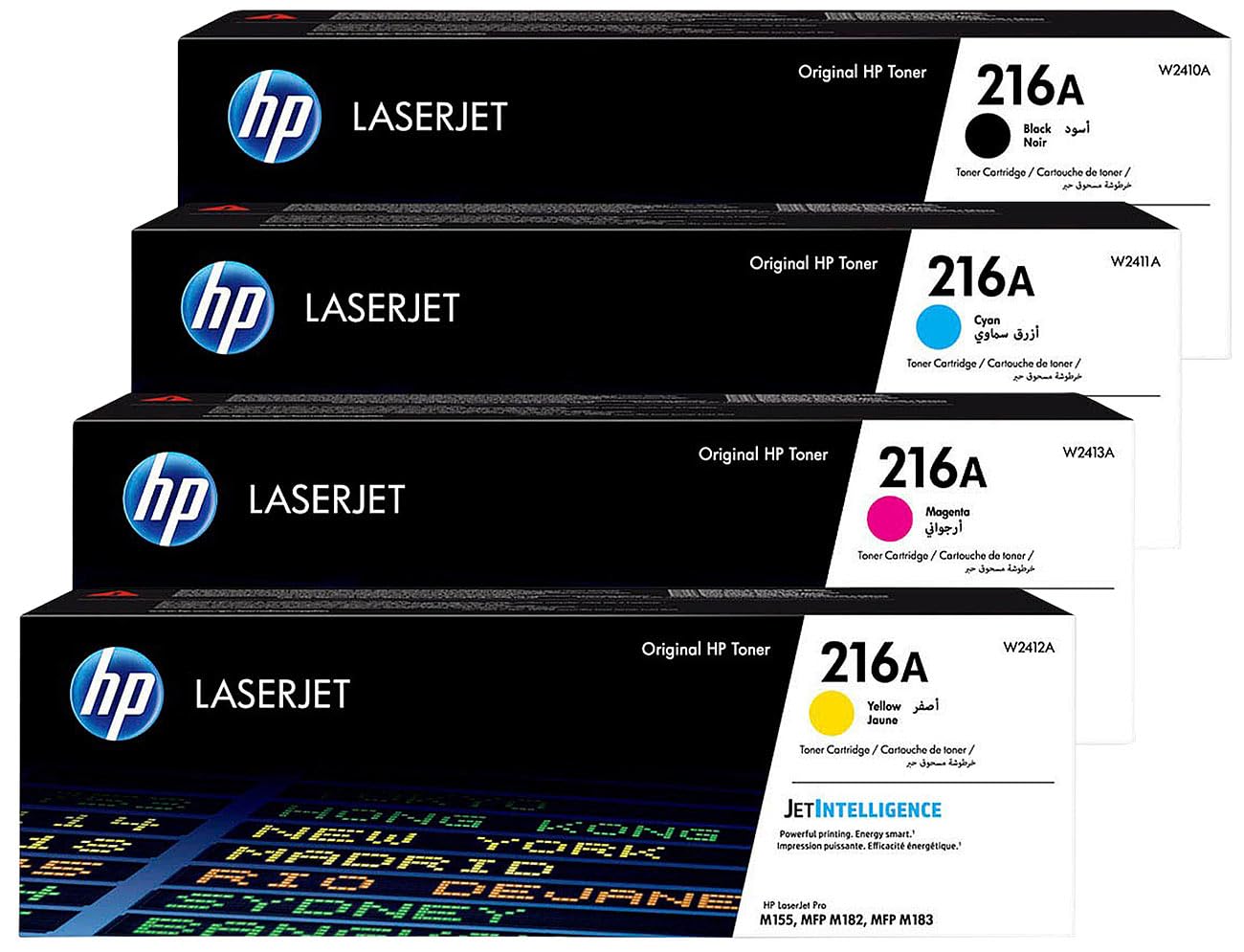 HP Cartouches de toner d'origine 216A W2410A - 13A, BK/C/M/Y, Cartouche Imprimante