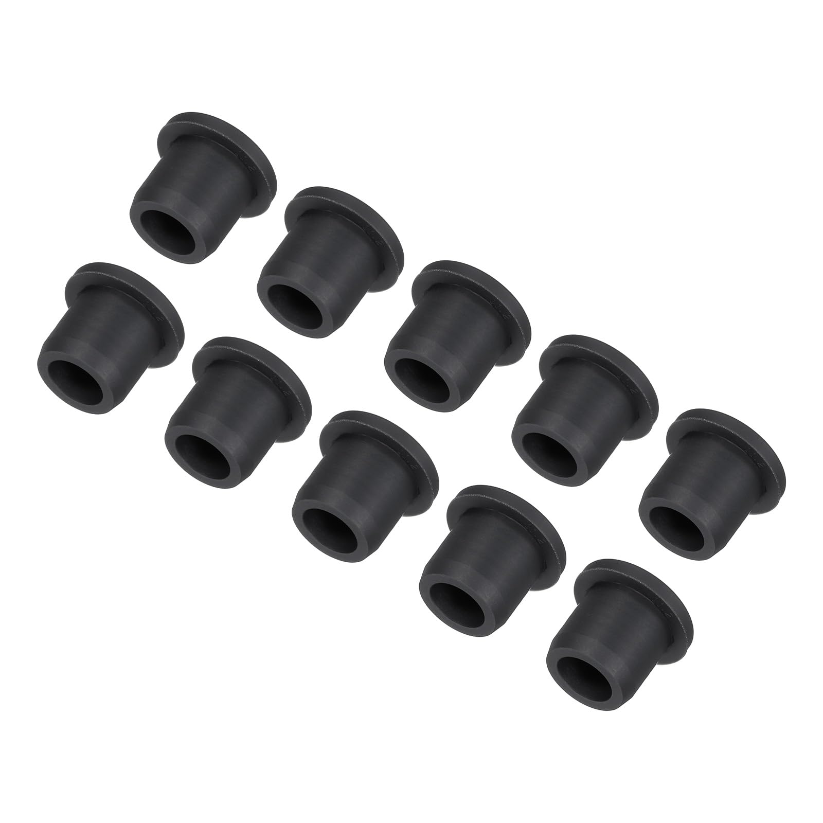 MECCANIXITY Silicone Plug Mount Dia 11mm/0.43" Black 10Pcs OD 15mm/0.59"
