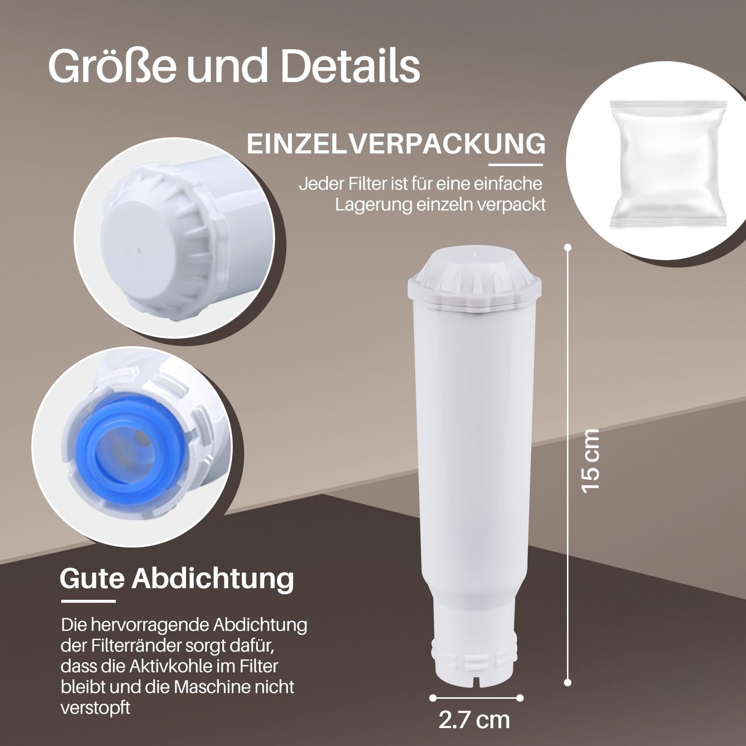 3x Wessper Filtro Acqua Compatibile Con Macchina Da Caffè Krups, Nivona - Foto 5