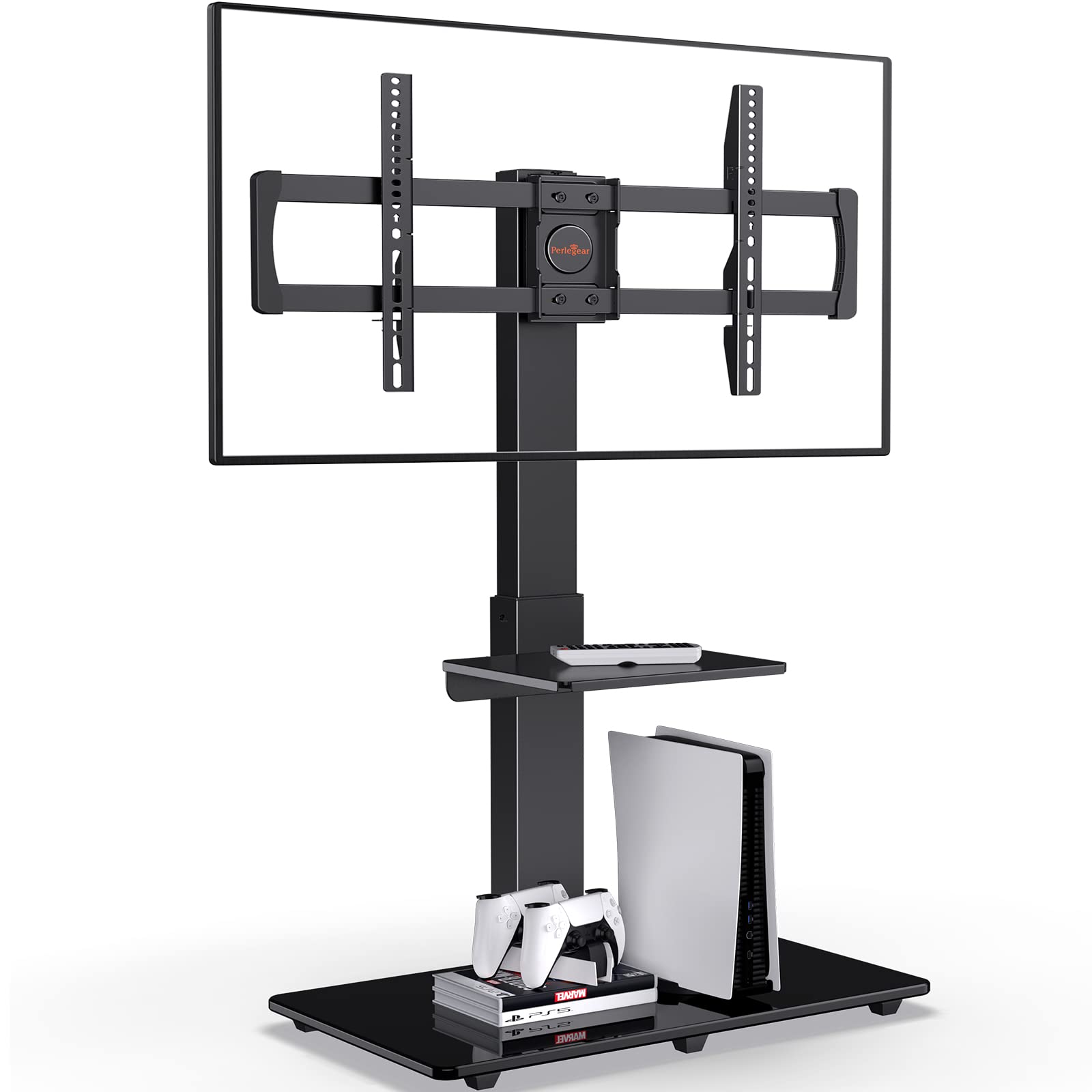 Photo 1 of Perlegear Swivel Floor TV Stand for 32 to 75 Inch TVs 