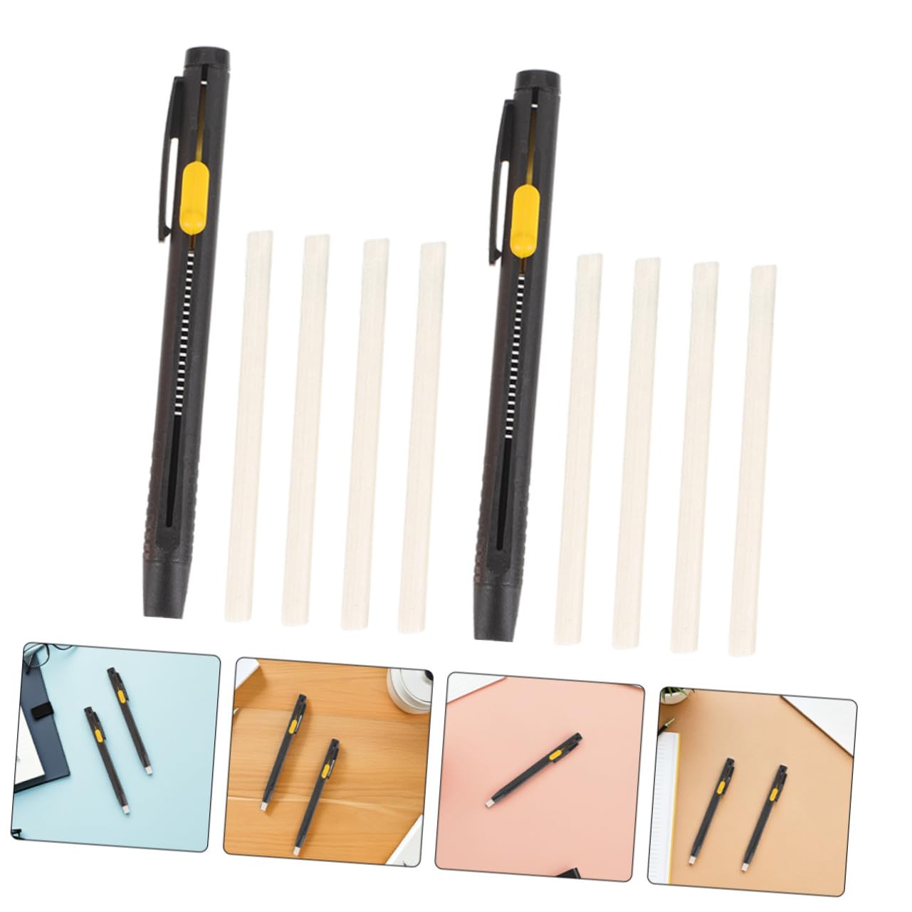 Hohopeti 2 Juegos Marcadores para Tela con Recambios Bolígrafos Invisibles y Borrables para Costura Bordado y Acolchado con Bolígrafos y Recambios para Ropa