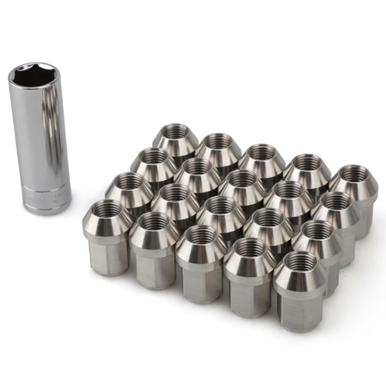 20 tuercas de rueda M12 x 1,5, hexagonales, 19 mm de longitud, 35 mm, tuercas de acero inoxidable 304, pernos largos de acero, accesorios para neumáticos, tuercas de rueda Rueda TuercaTornillo