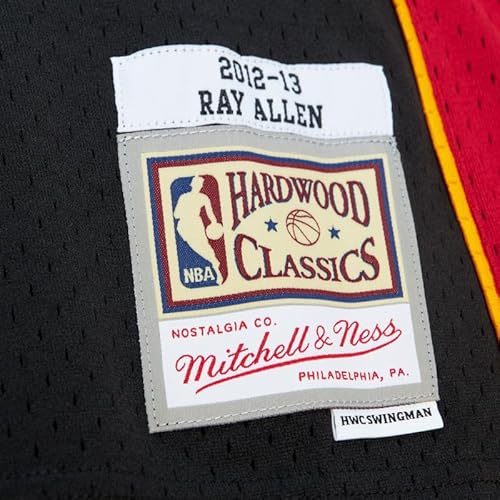Mitchell & Ness NBA Ray Allen Miami Heat 2012-13 Hardwood Classic Negro