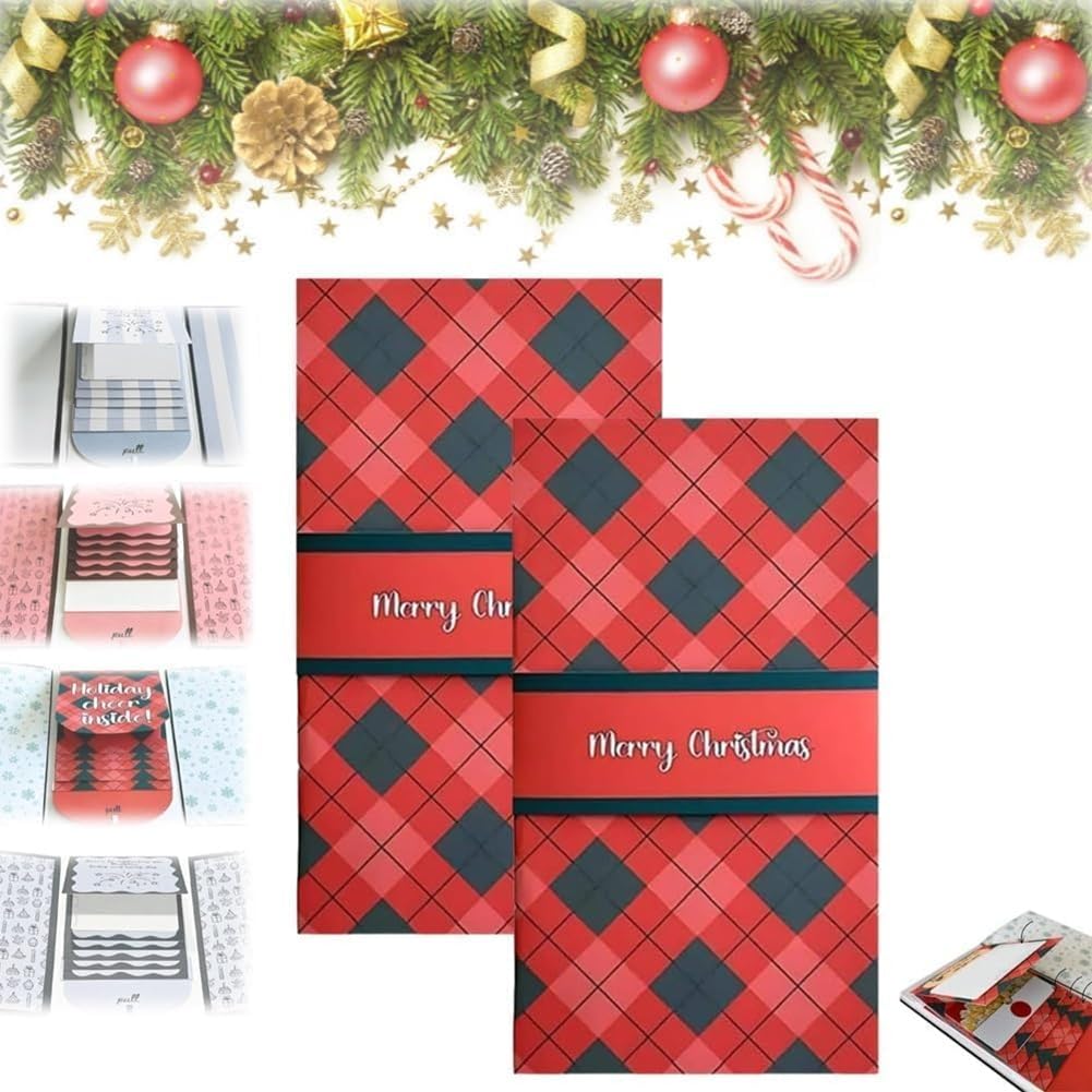 CTRLZS Christmasgift Christmas Xmas Gift Card Booklet, Handmade Money Holder Envelope for Cash DIY Surprise