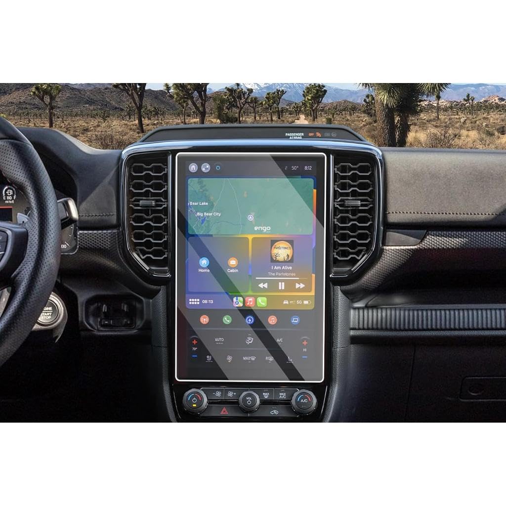 Engo Ford Ranger 10 İnç İle Uyumlu Mat Ekran Koruyucu Multimedya Şeffaf