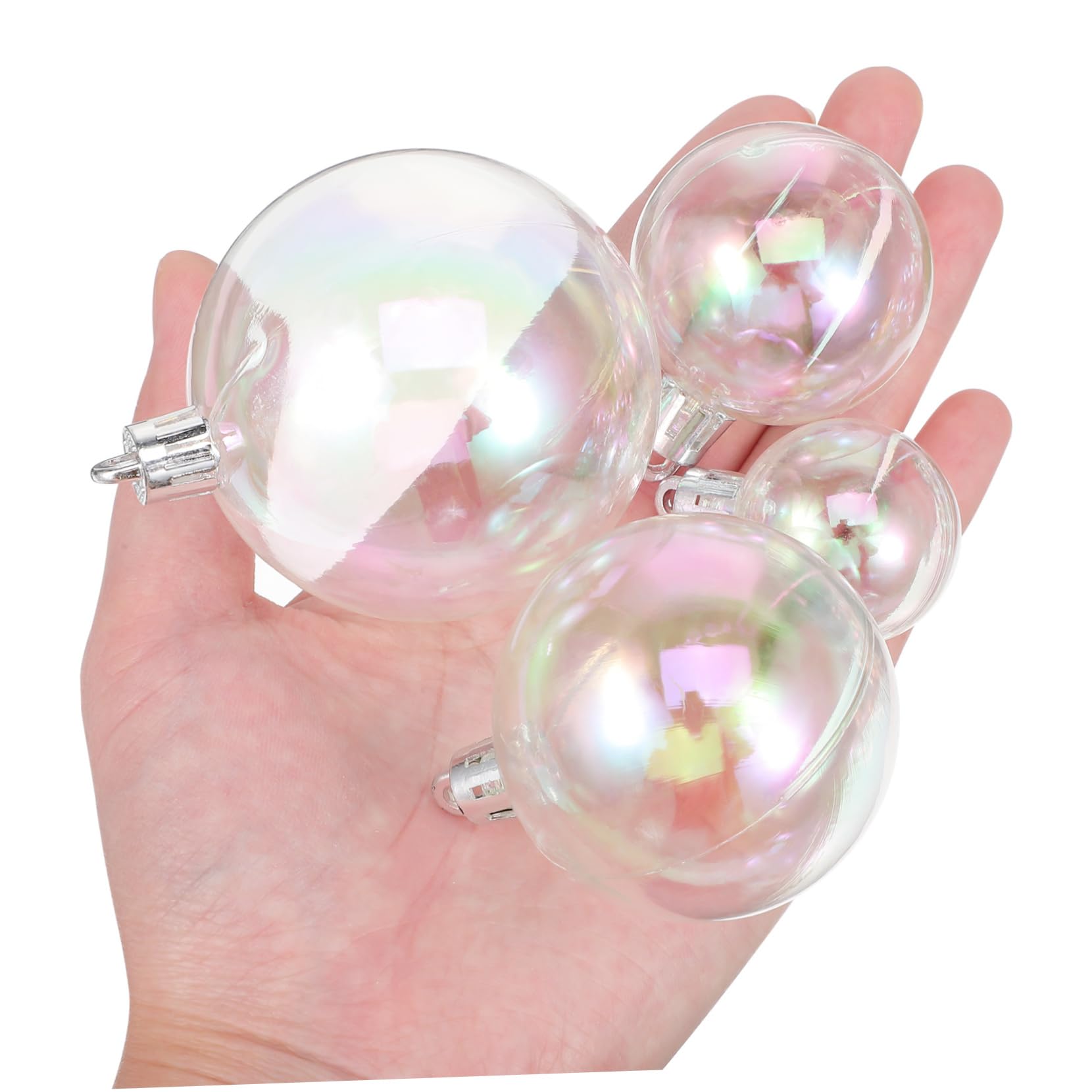 18 Pezzi Ornamento Palla Di Natale Trasparente Ornamenti Per Albero Di Natale Fai Da Te Ornamenti Appesi Bolla Infrangibile Palla Arcobaleno Per La Festa Di Compleanno Decorazione