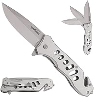 Vista 7 de ALBATROSS EDC - Navaja táctica plegable de bolsillo genial y afilada, cuchillos de apertura asistida por resorte SpeedSafe con bloqueo de línea