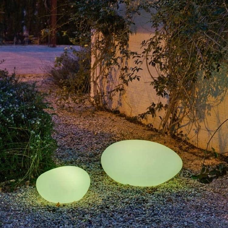 PETRA - Lámpara de exterior LED solar recargable, diámetro 60 cm, color blanco