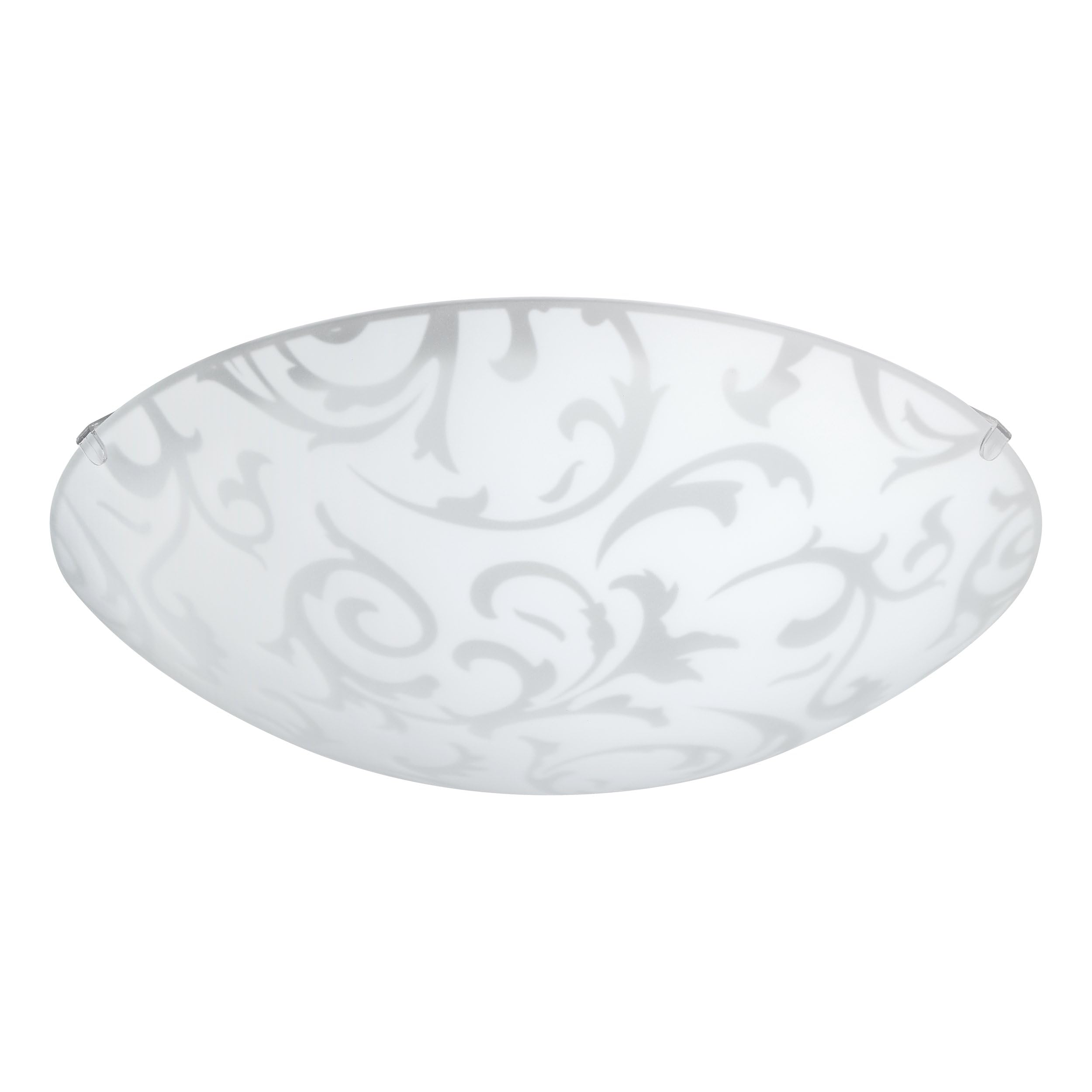 EGLO Scalea 1 Ceiling Light, Classic Living Room Lamp Made of Metal in White and Satin Glass with Decoration, Bedroom Lamp, Hallway Lamp, Ceiling with E27 Fitting