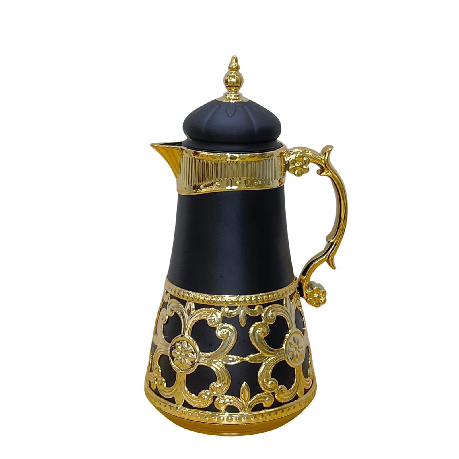 thermos teapot,Insulating cup,thermal insulation b Termos na kawę w stylu arabskim, dzbanek na kawę, próżniowy, 35-uncjowy, termiczny dzbanek z podwójną ścianką, z pokrywką i dużym uchwytem, ​​do domo