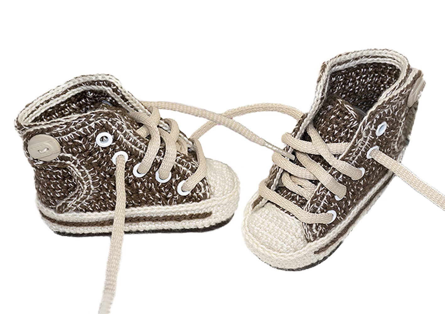 Scarpine Neonato realizzate con Uncinetto. Scarpe/Scarponcini Sportivi per Bebè, Lavorati all'Uncinetto Disponibile in Tutte Le Taglie Bambino