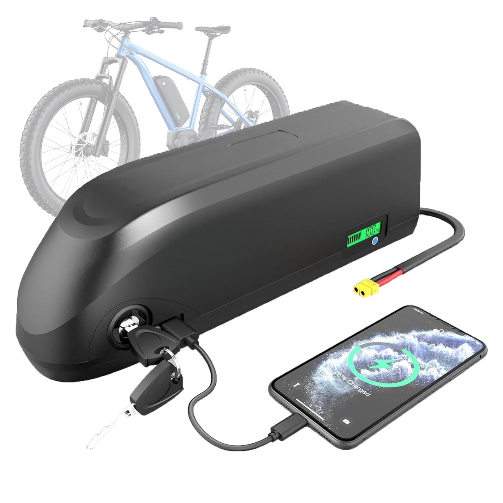 Batterie Lithium De Remplacement 48 V 20 Ah pour Vélo Électrique avec Protection BMS, Batterie Lithium-ION Rechargeable Étanche pour Kit De Conversion De VTT Électrique