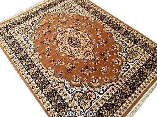 Image of Anti Skid Soft Acrylic Wool Carpet for Living Room & Bedroom (Design 24, 6 x 8 Feet)