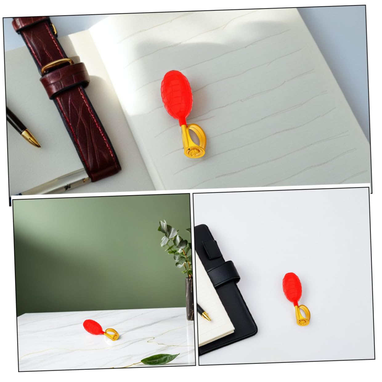 Anelli Spruzzo d'Acqua Rossi 3 Pezzi, Giocattoli Scherzo Getto d'Acqua per Feste e Pesce D'aprile, Accessori Divertenti in Plastica Resistente per Intrattenimento e Scherzi