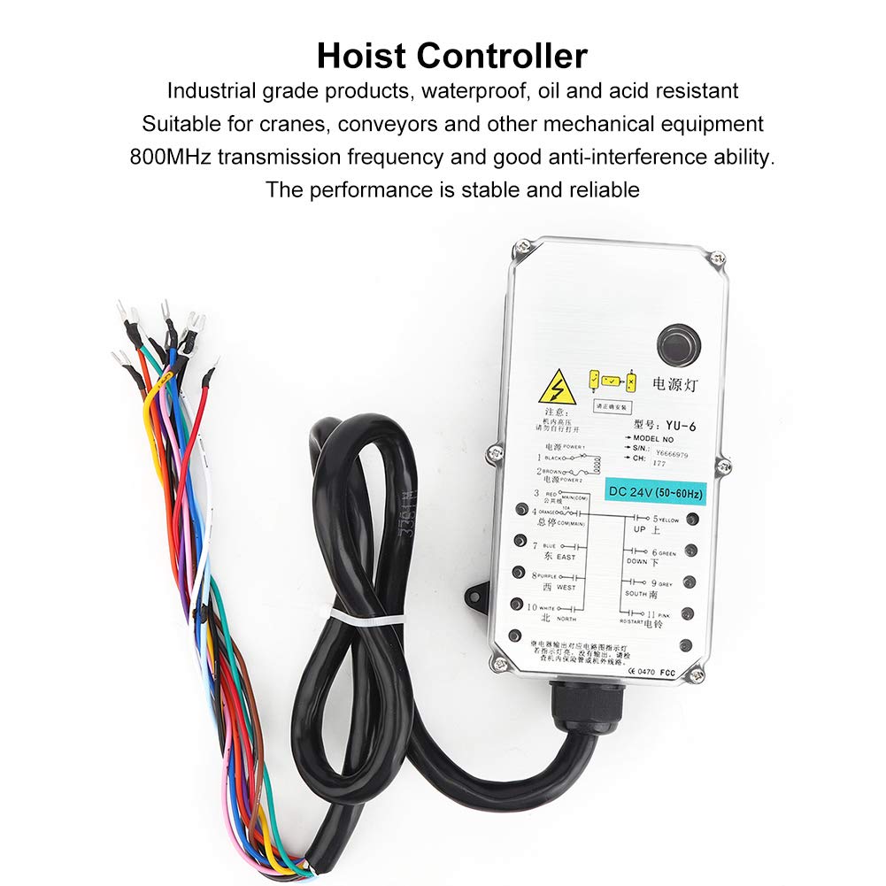 Controller per gru, telecomando per gru, a tenuta stagna, anticaduta, di livello industriale, trasmissione 800 MHz, per gru, trasportatori, attrezzature per l'estrazione del (DC24V)