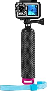 Waterproof Floating Handle Grip Anti-Slip Floating Bobber Stick Floaty Handler Holder Mount with Lanyard for Go Pro Hero 11/10/9/8/7/6/5/4/3 Session DJI Osmo and Other Action Cameras