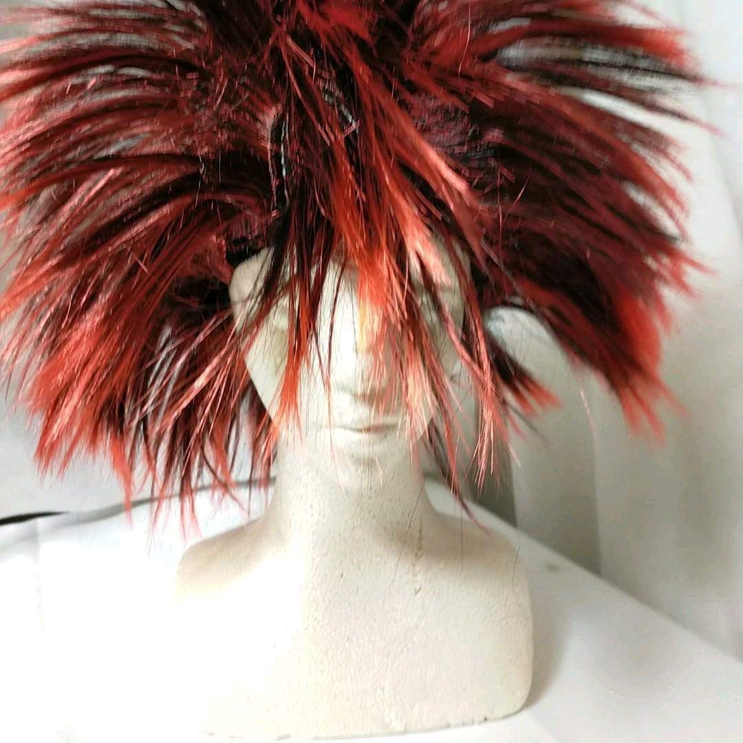 Amazon.co.jp: かつらウイッグ 爆発つんつんウニ頭 レッド XJAPAN hide