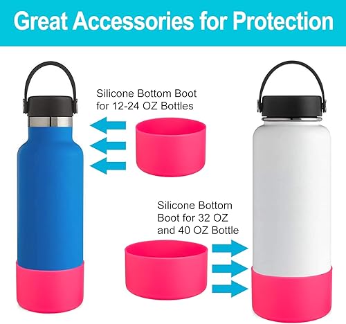 Miniatura 3 de Funda para botella de agua deportiva de Hydro Flask de 12-40 onzasvaso de Stanley, funda de silicona para base