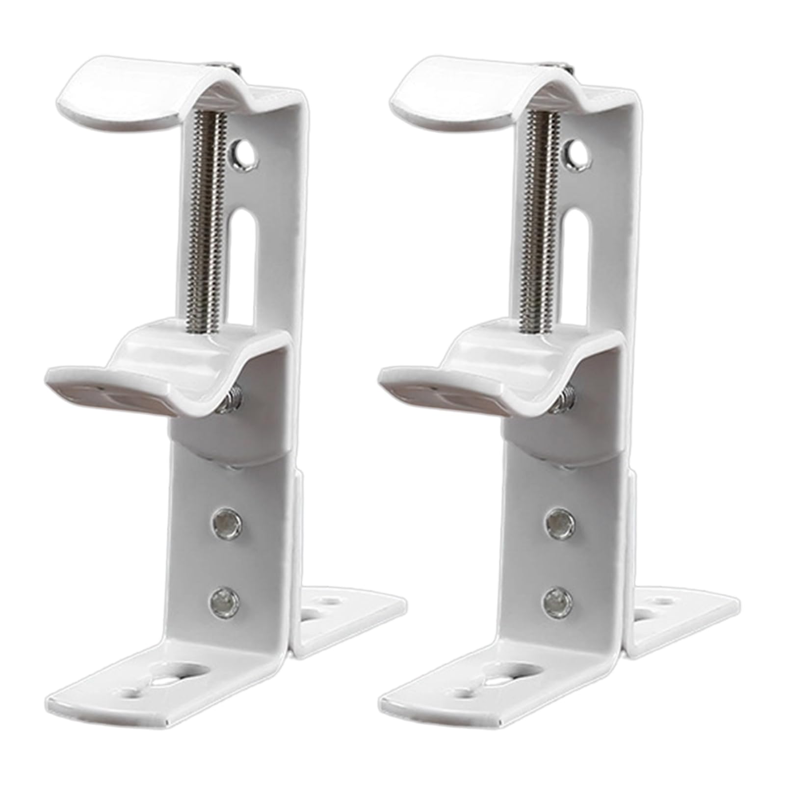 Nucelit 2Pieces Multiple Position Curtain Rod Bracket with Rustproof Finish Bracket for Living Room Bedroom Bathroom Modifiable Curtain Rod Parenthesis