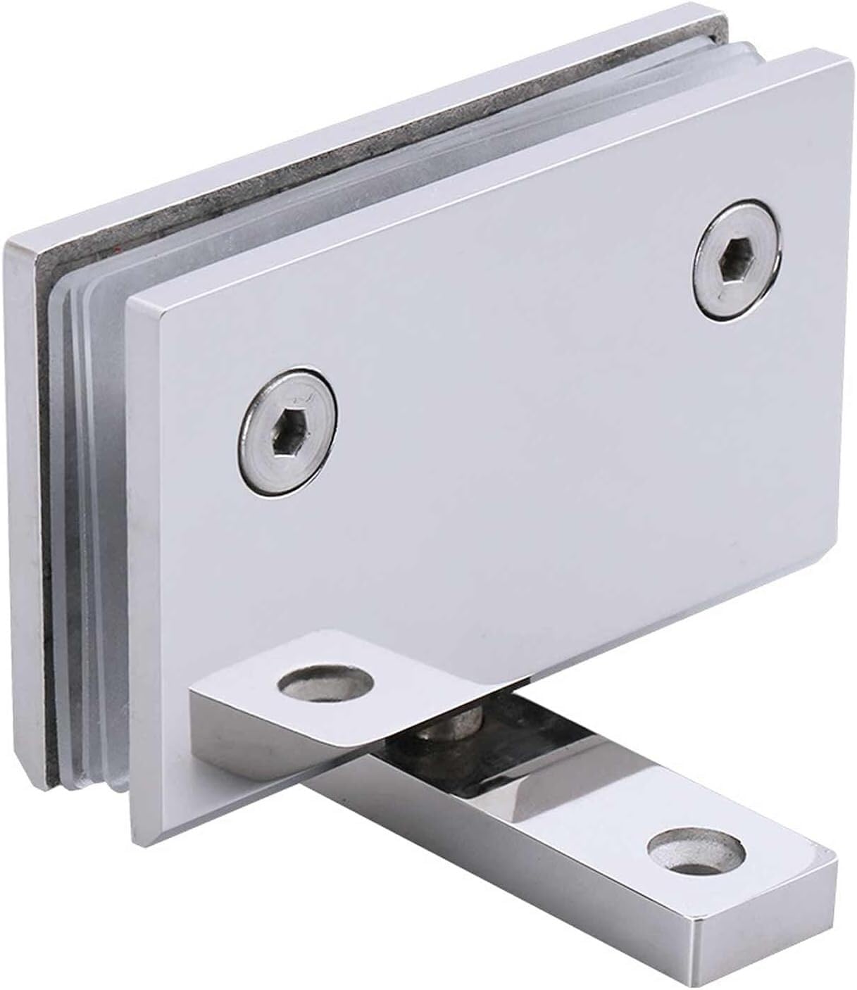 Uoxhfdh One Color 1Pcs Heavy Duty 360 Degree Glass Door Cabinet Display Clip Frameless Pivot