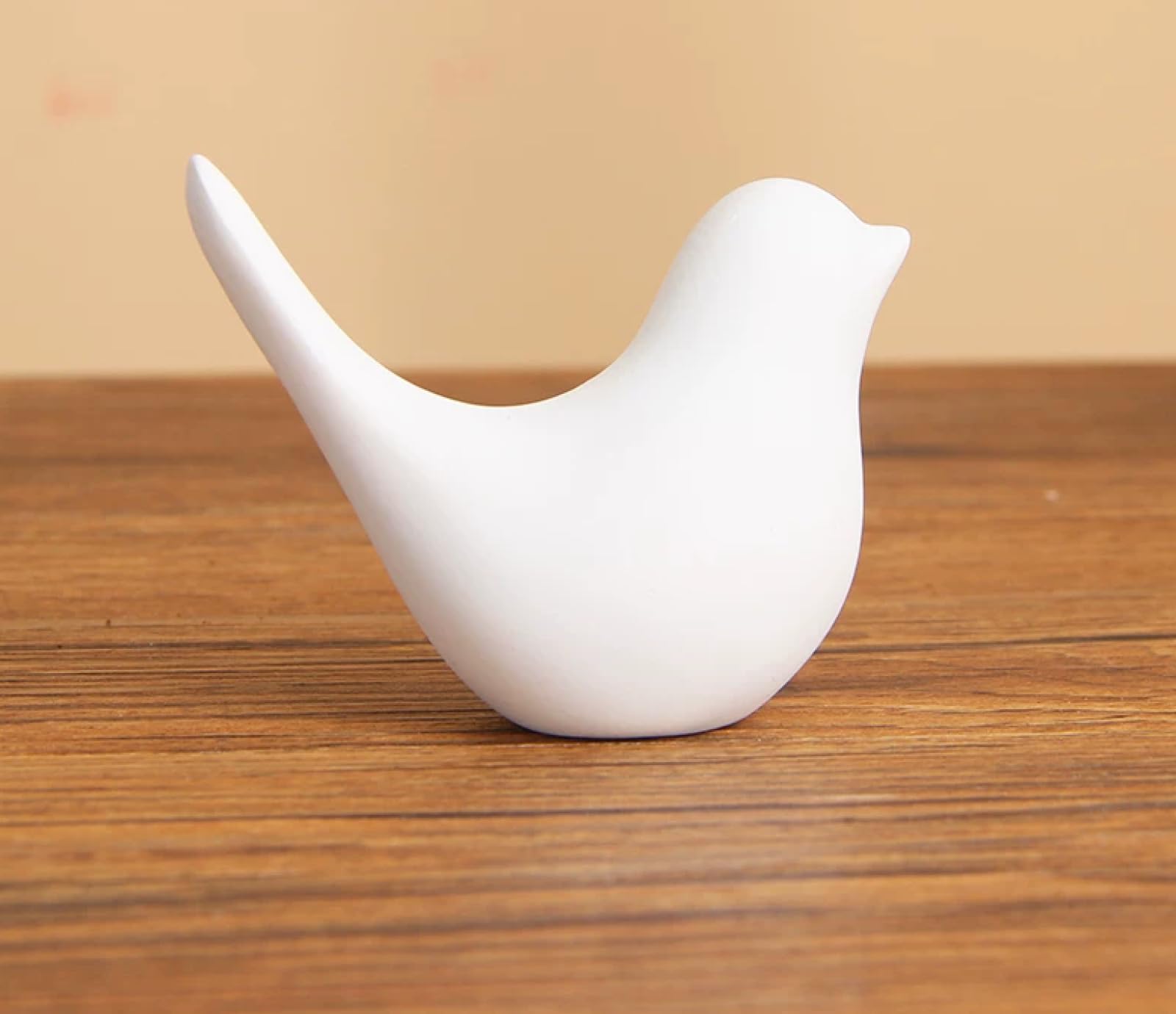 DECRZPB Ceramic Ornament White bird Figurine Animal Handcrafted Sculpture Arts Home Office Desktop Decor Gift
