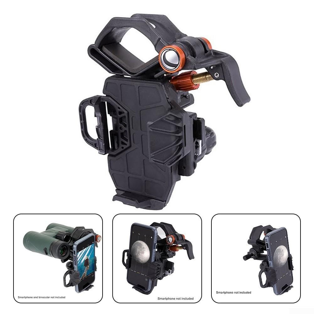 Clip di plastica del telefono per il telefono di plastica di Spotting Scope | Rotazione a 360 gradi, regolazione dell'angolo a tre vie, perfetta per digiscoping, registrazione video stabile