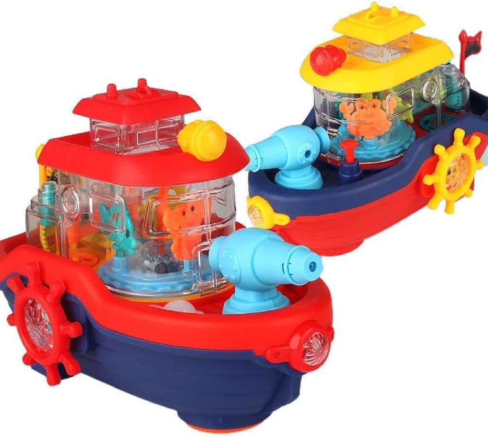 Elecart Concept Musical and 3D Lights Kids Transparent Water Boat, Toy for 2-5 Year Kids Baby Toy, Electric Transparent Gear Ship Boat Toy for Toddler (B0CYTKFKRP) Amazon Price History, Amazon Price Tracker