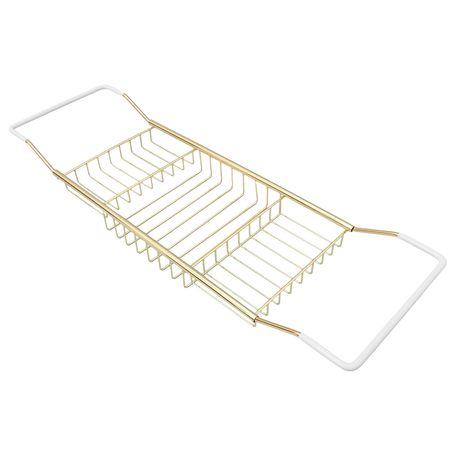 Plateau de bain extensible en acier inoxydable Housoutil avec support antidérapant