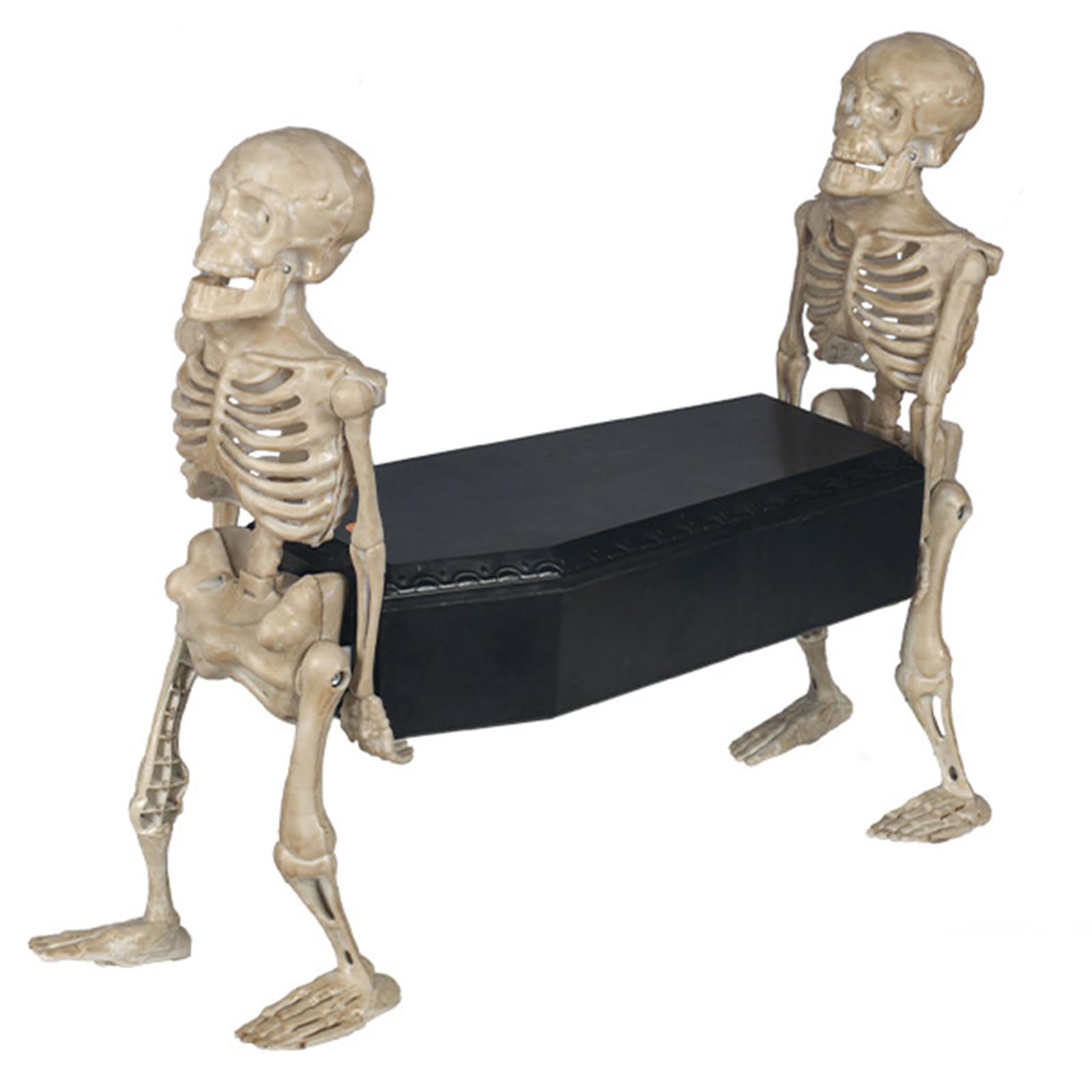 Zxfdsfdbnm Haunted Houses Decors Realistic Moving Skeleton Decorations with Working Coffin Mechanism for Festival Halloween Accessory Animated Halloween Deck