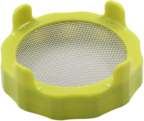 Tapas de brotes de plástico con pantalla de acero inoxidable para tarros de masón de boca ancha, kit de germinación con soporte para bandeja de