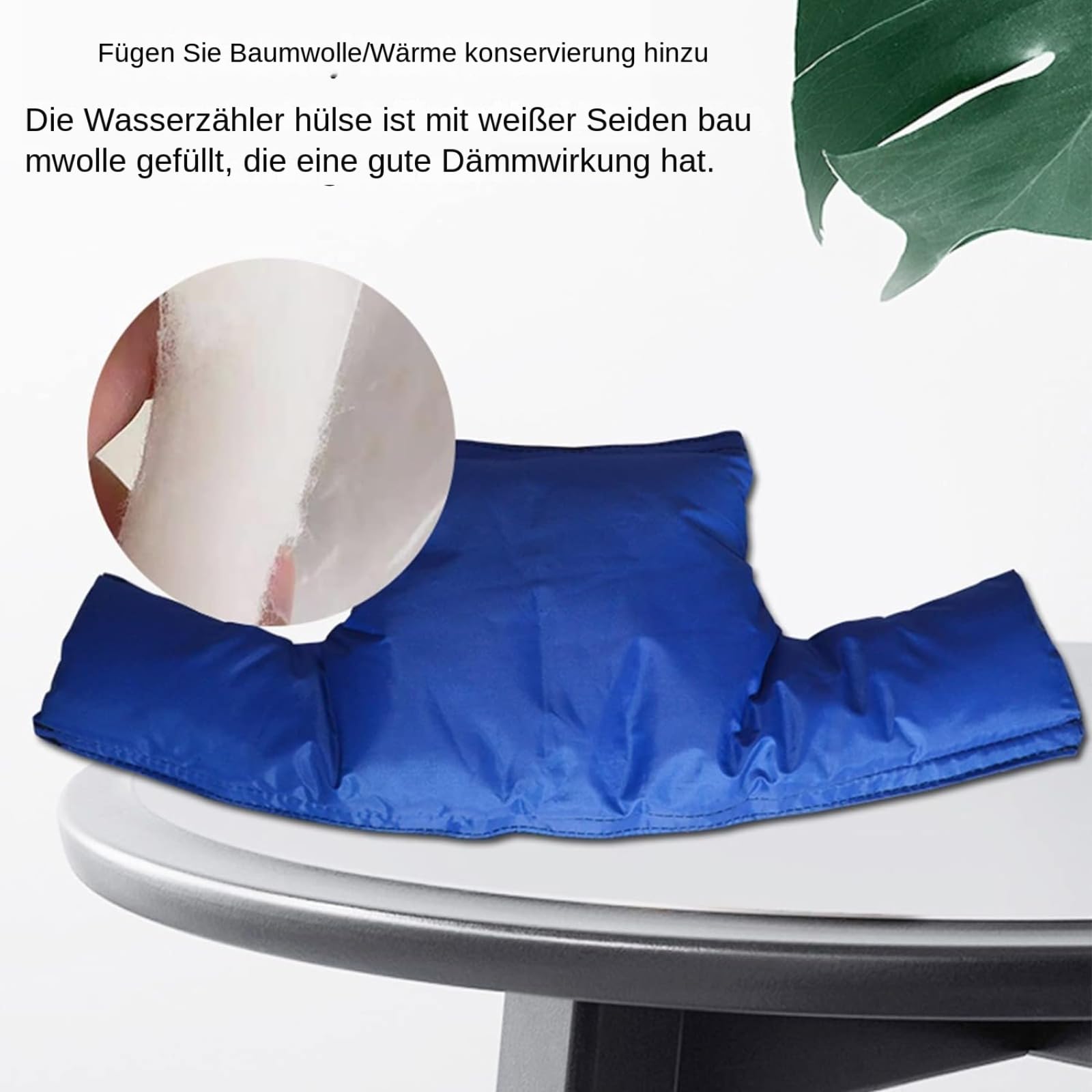 Housse Isolante Pour Compteur D'eau Extérieur - Tissu Imperméable, Rembourrage Coton - 56x24x4,5 Cm, Fermeture Velcro