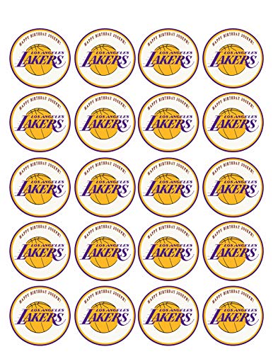 Los Angeles LA Lakers - Edible Cupcake Toppers - 1.8