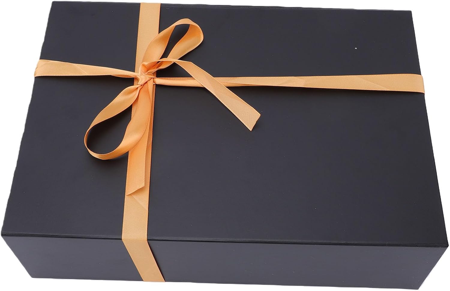 Brrnoo Large Magnetic Lid Gift Box Present Box Keepsake 13.78x9.84x4.06 Inches Black Pre Assembled Foldable Sturdy Paper for Valentine Birthday Proposal Anniversary