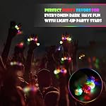 Novelty Place Party Stars Flashing LED Bumpy Jelly Ring Light-Up Toys (12 Pack)