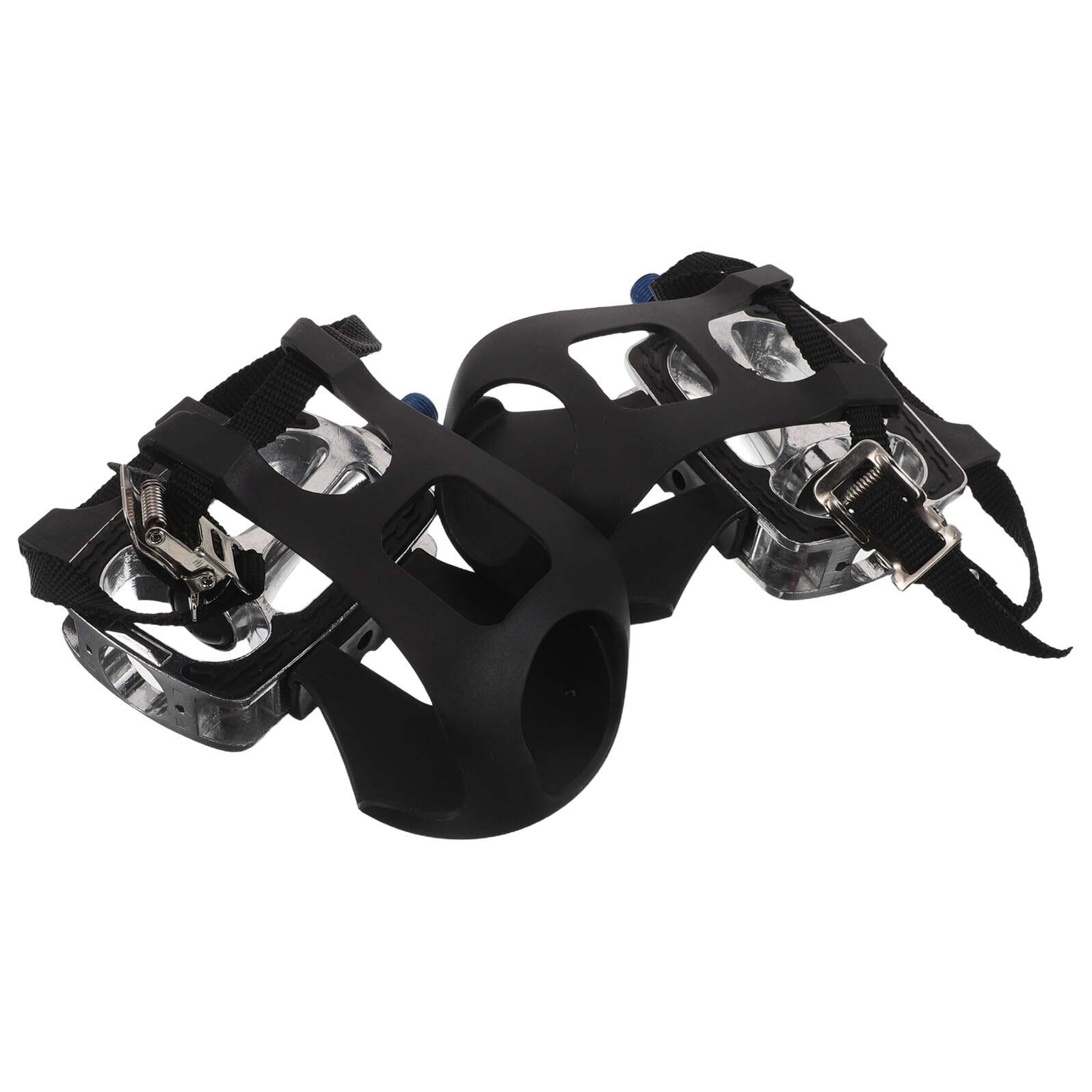 Mikinona Pédales de Vélo Stationnaire avec Sangles Antidérapantes Lot de 2 en Alliage D'aluminium et PP Compatibles Universellement pour Vélo d'exercice et Séances de Fitness Prolongées