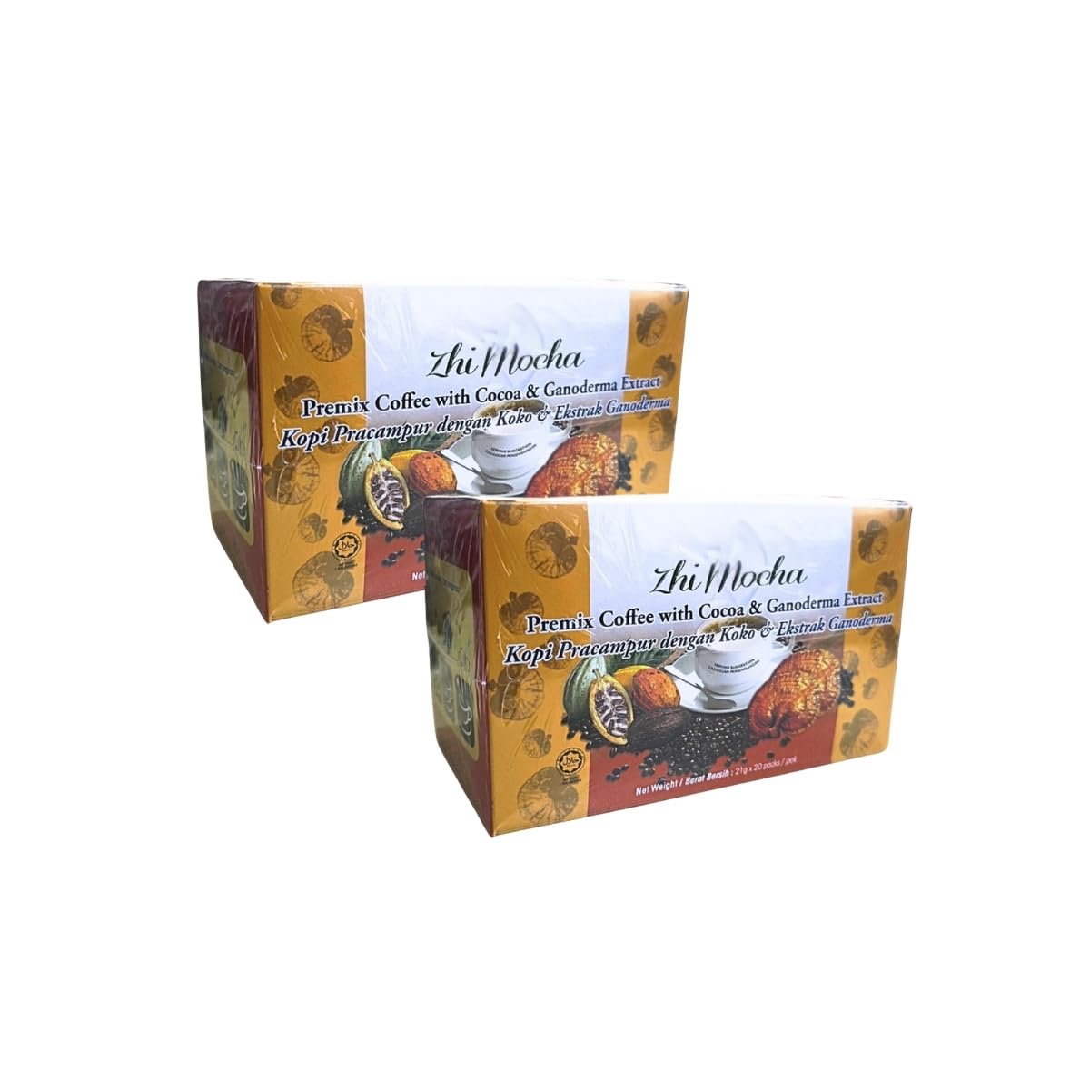 Amazon.com: 2 BOXES Zhi Mocha Ganoderma Coffee (21g x 20 Sachets)