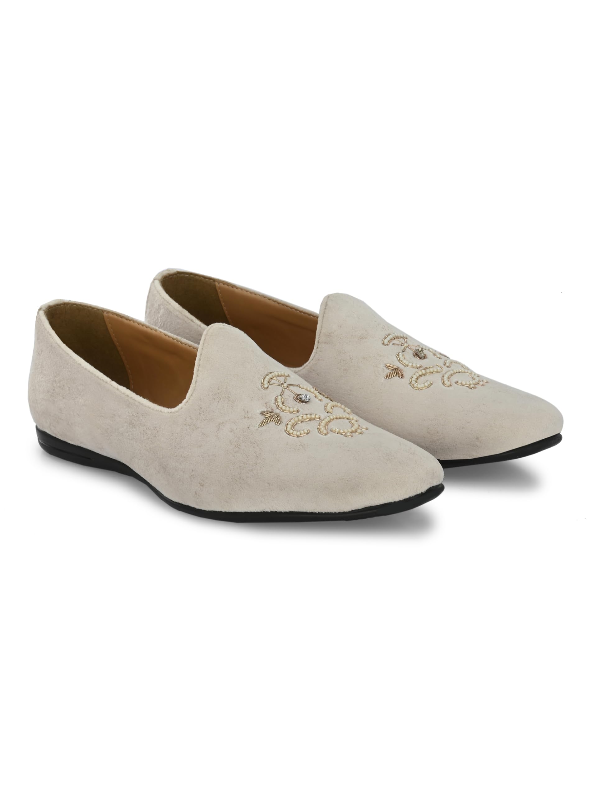 san frissco Men's Ethnic Textured Velvet Jutis and Mojaris for Outdoor/Occasions/Wedding/Party/Festive/Evening/Shoes with Comfort Insole with TPR Sole-picture-35
