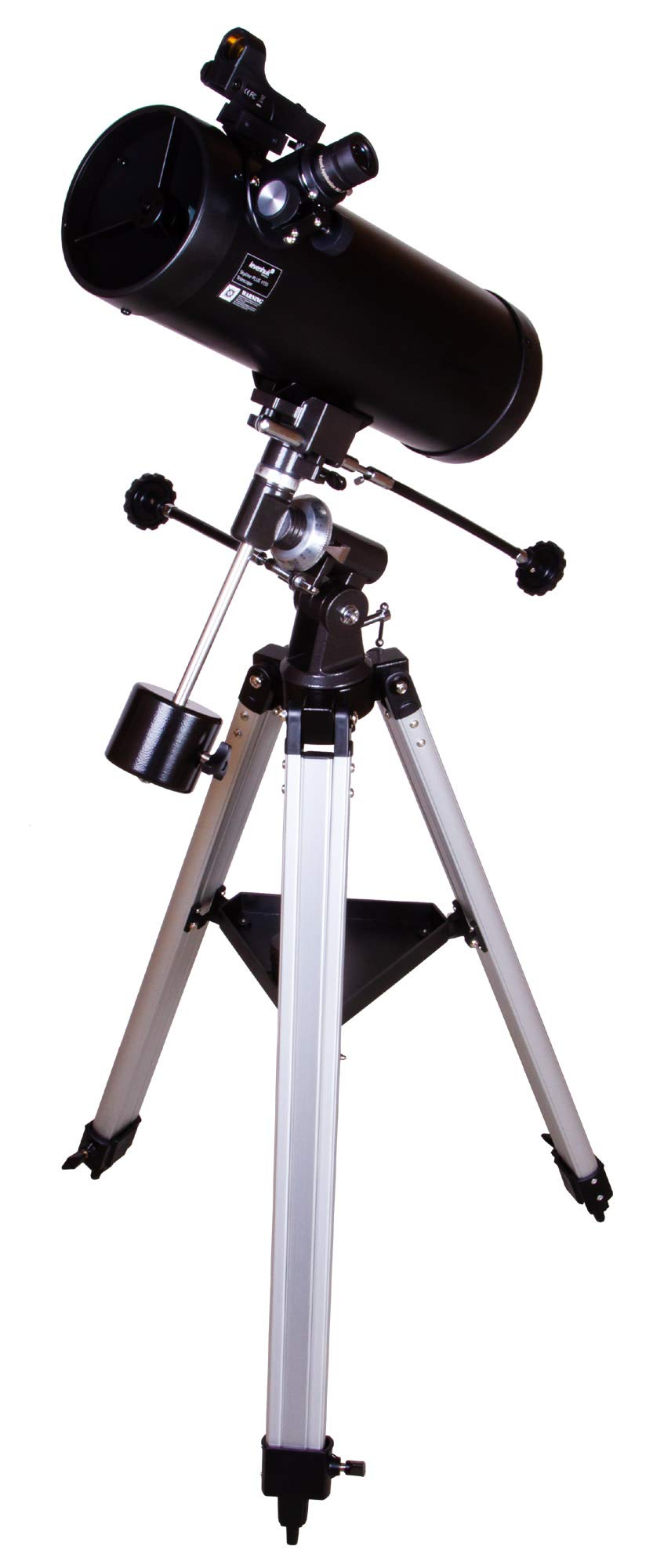 Levenhuk Skyline PLUS 115S Telescopio Riflettore Newtoniano Notturno con Montatura Equatorial, Cercatore a Punto Rosso ed Elevato Ingrandimento per Osservazioni del Cielo Profondo
