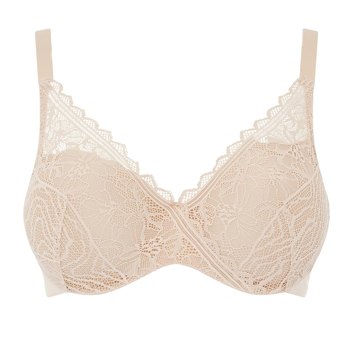 Chantelle Floral Touch Covering Memory Foam Bra Golden Beige Beige 36B