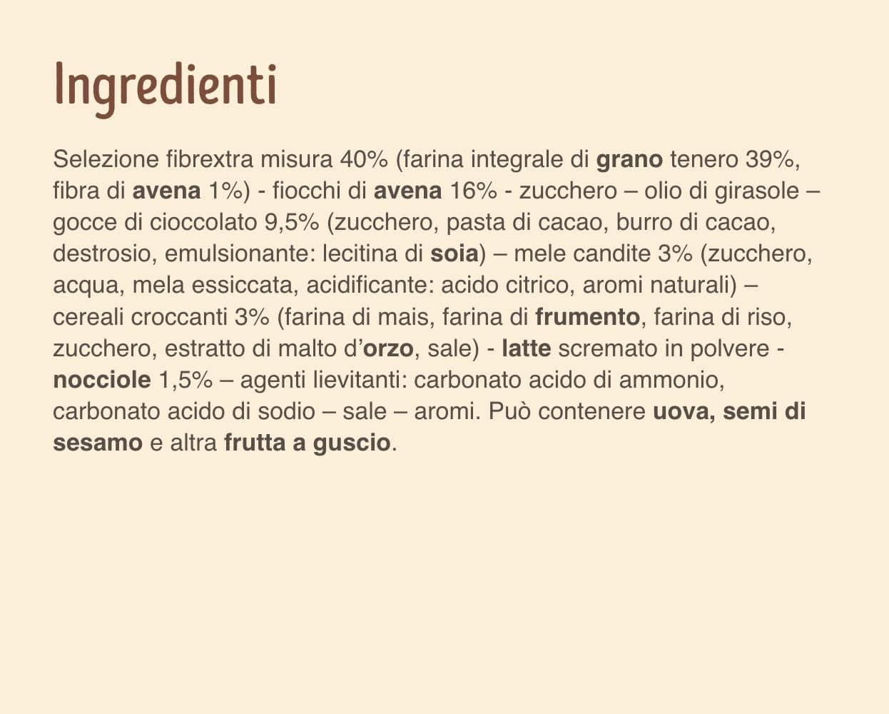 Misura Biscotti Integrali Fibrextra Muesli con Cereali, Gocce di Cioccolato e Frutta | 100% Farina Integrale | Ricchi in Fibre | Confezione da 230 grammi - Immagine 4