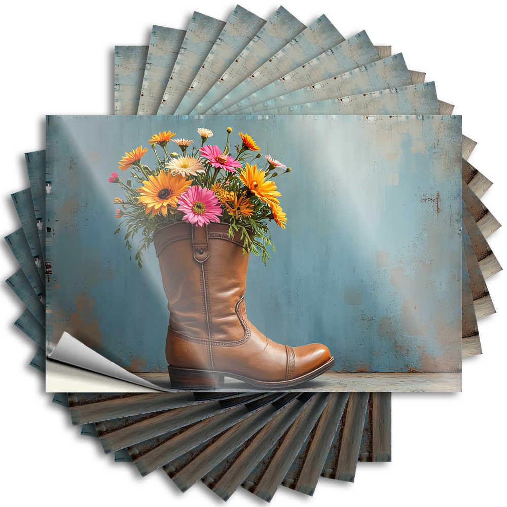 Abipuir - Car Stickers for Men, A Flower Bouquet 10 Pcs, Car Accessories, Funny Car Stickers (6 x 9 cm)