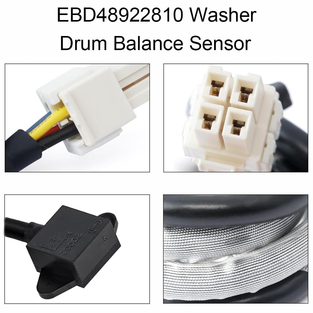 4 sensores de equilibrio de tambor de lavadora, sensor de vibración de
