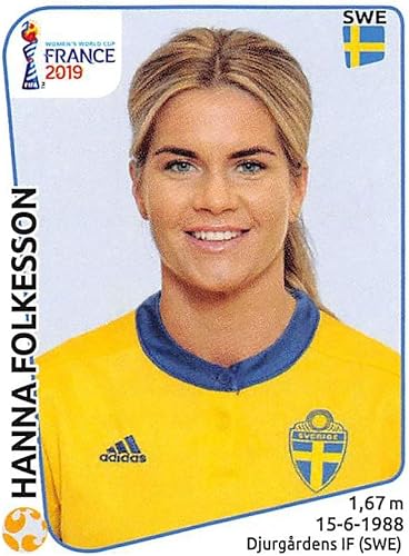 2019 Panini FIFA Women's World Cup France Album Stickers (Individual Sticker Only) Soccer #474 Hanna Folkesson Sweden 2 Inch by 2 12 Inch