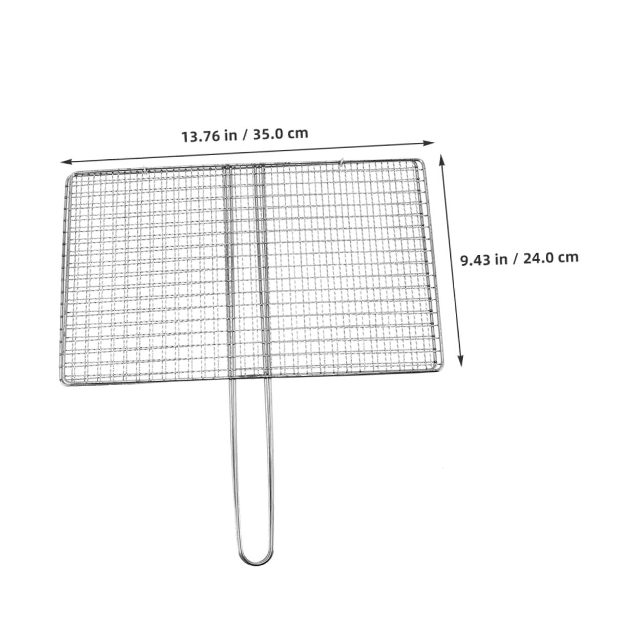 Cestello per Grigliare Pesce e Verdure in Acciaio Inox Argento | Rete a Maglia Riutilizzabile, Accessori per Vacanze Estive, Attrezzi per Barbecue da Esterno