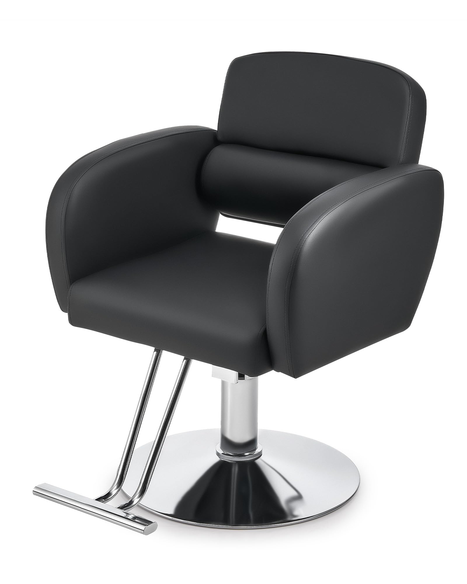 CO-Z Sedia da Parrucchiere Sedia da Barbiere Professionale con Girevole a 360° Altezza Regolabile 15 cm Poltrona da Parrucchiere Idraulica Capacità di 250 kg per Barbieri e Salone di Bellezza