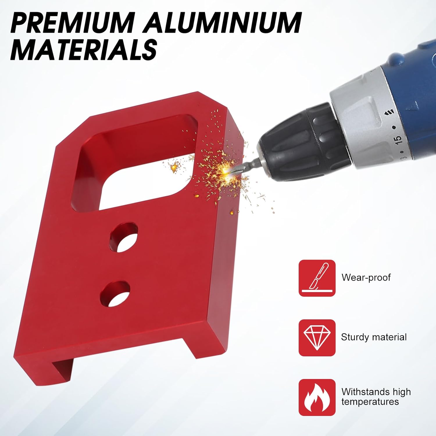 Shkalacar 2 PCS Car Tow Hooks, Aluminum Towing Hooks Replacement for 2024 2026, with Bright Red Finish for Secure Recovery and Custom Look Heavy Duty Tow Hook Off Road