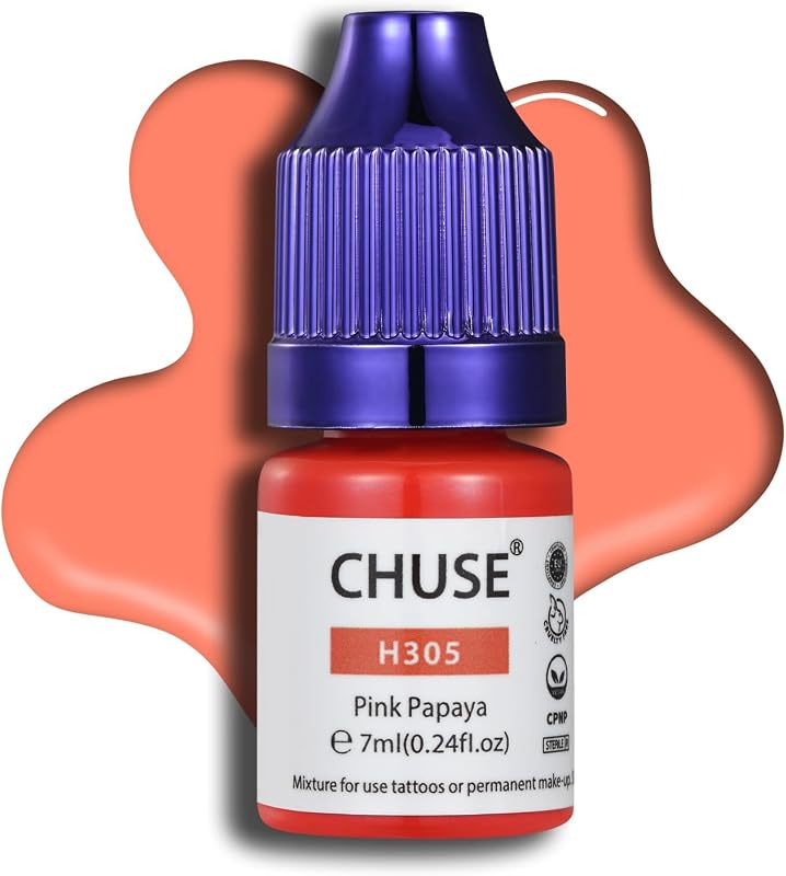 Pigmento híbrido líquido para maquiagem permanente CHUSE H305 Pink Papaya, 7 mL