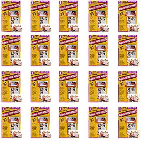 Freez-A-Frame Clear Magnetic Flexible Photo Frames 2.5" x 3 .5" (Wallet Size) Pack of 20 Cover